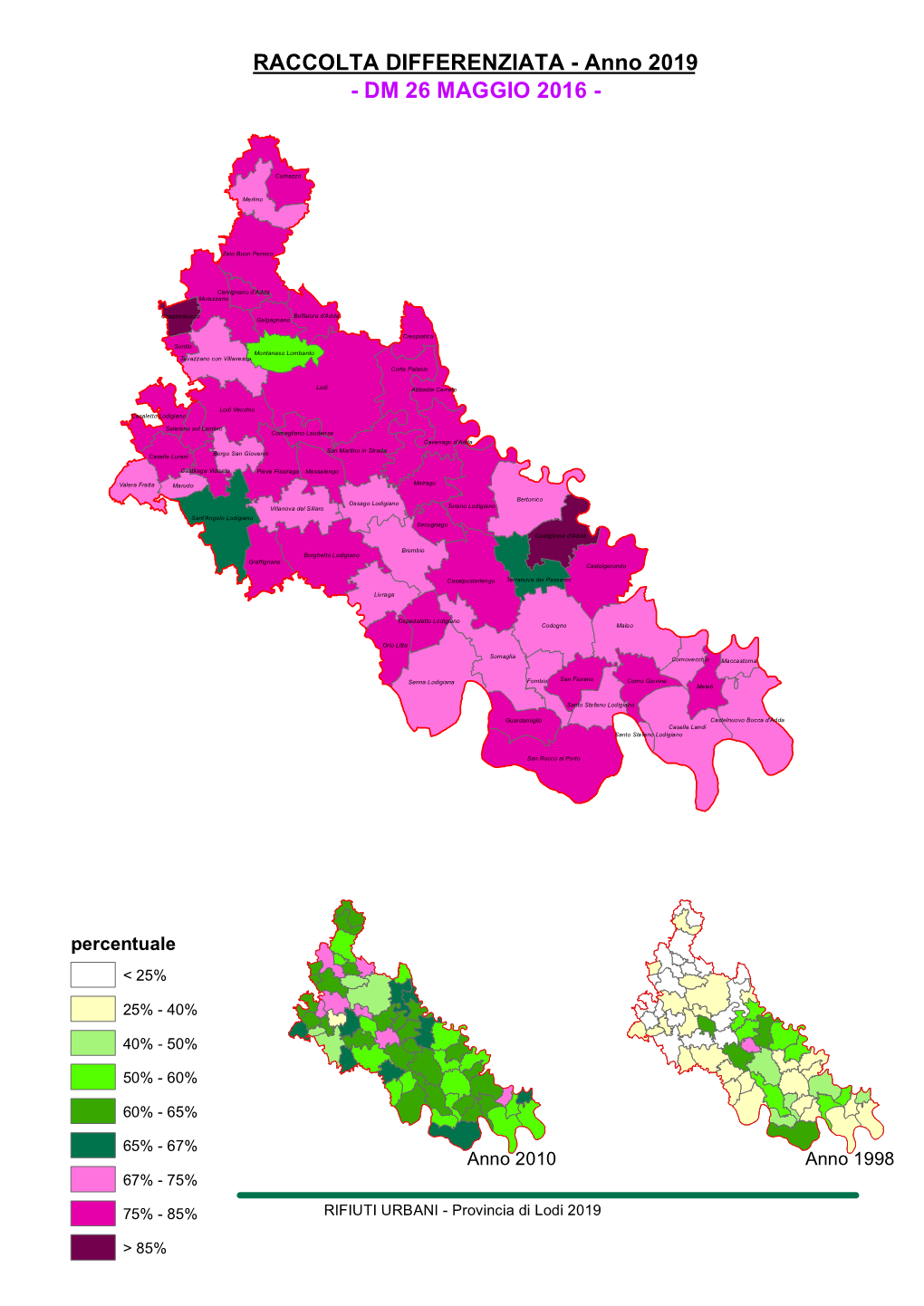 RACCOLTA DIFFERENZIATA - Anno 2019 - DM 26 MAGGIO 2016