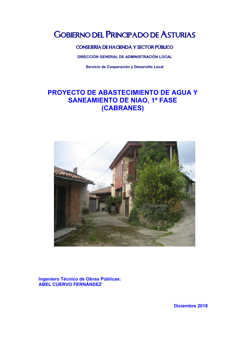 Proyecto De Abastecimiento De Agua Y Saneamiento De Niao, 1ª Fase (Cabranes)