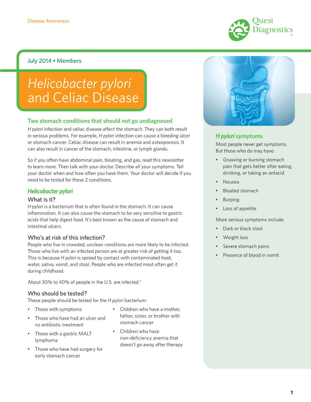 Helicobacter Pylori and Celiac Disease