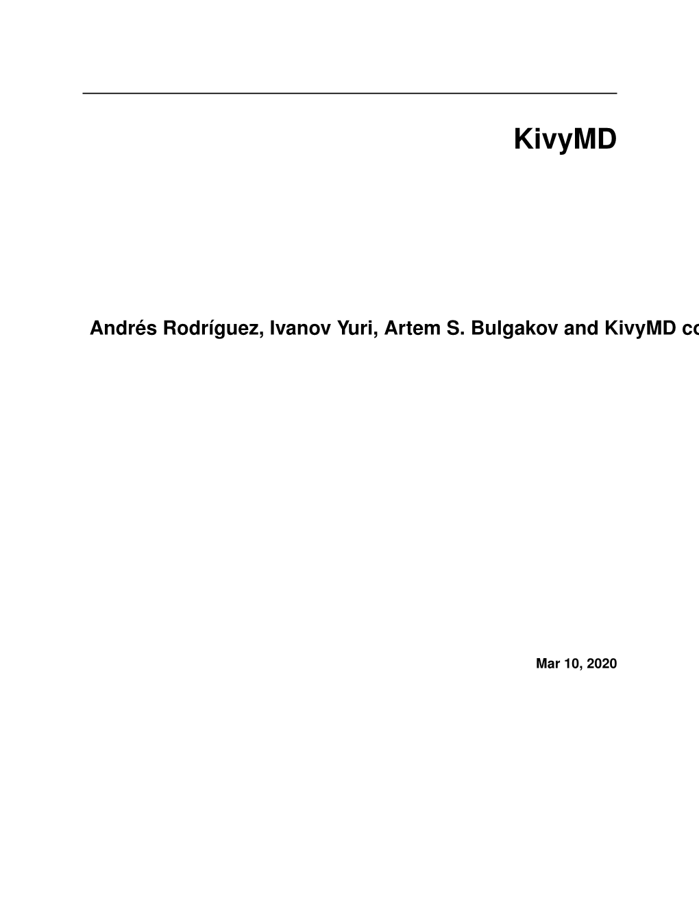 Kivymd's Documentation!