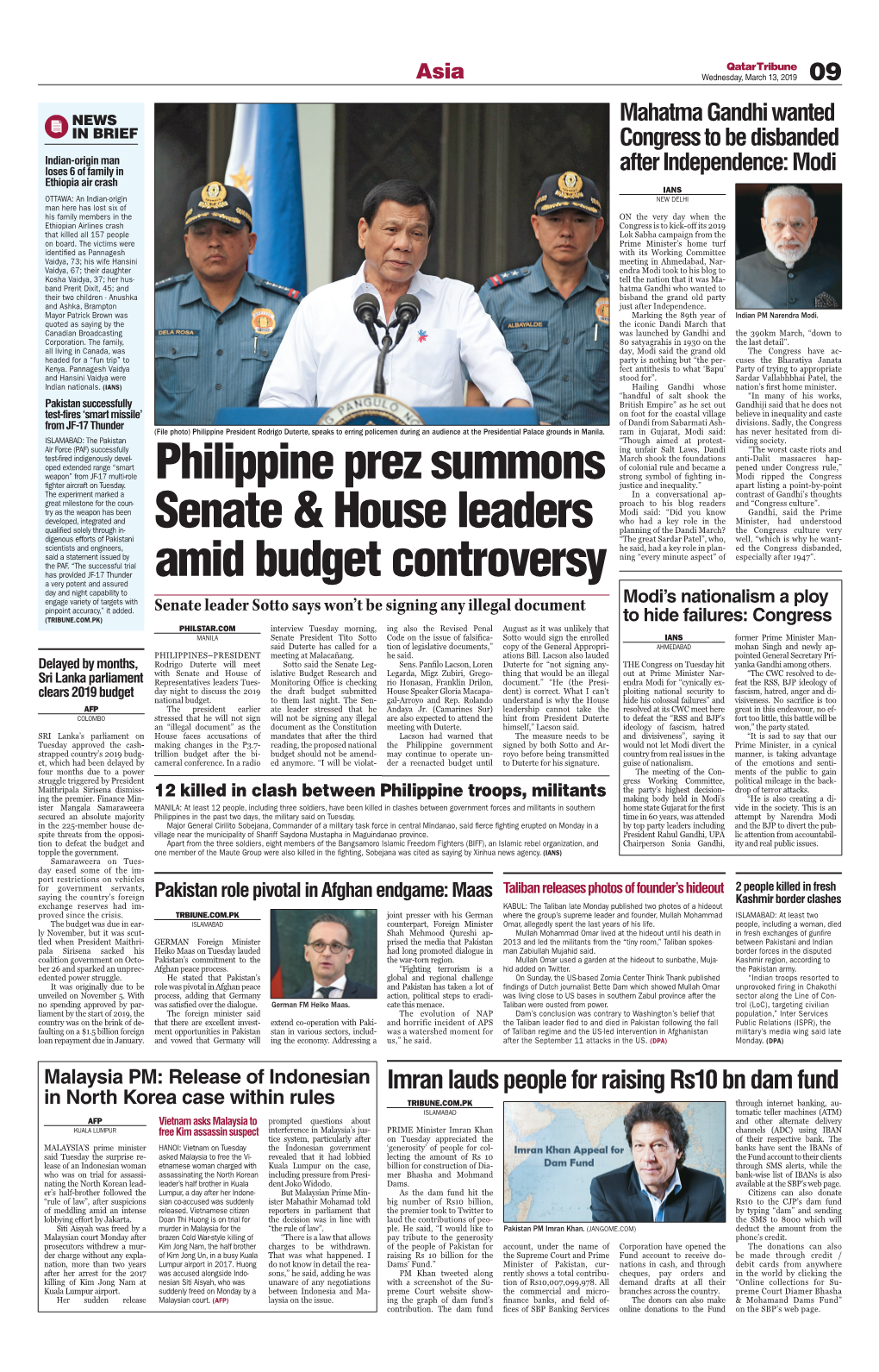 Philippine Prez Summons Senate & House Leaders Amid Budget