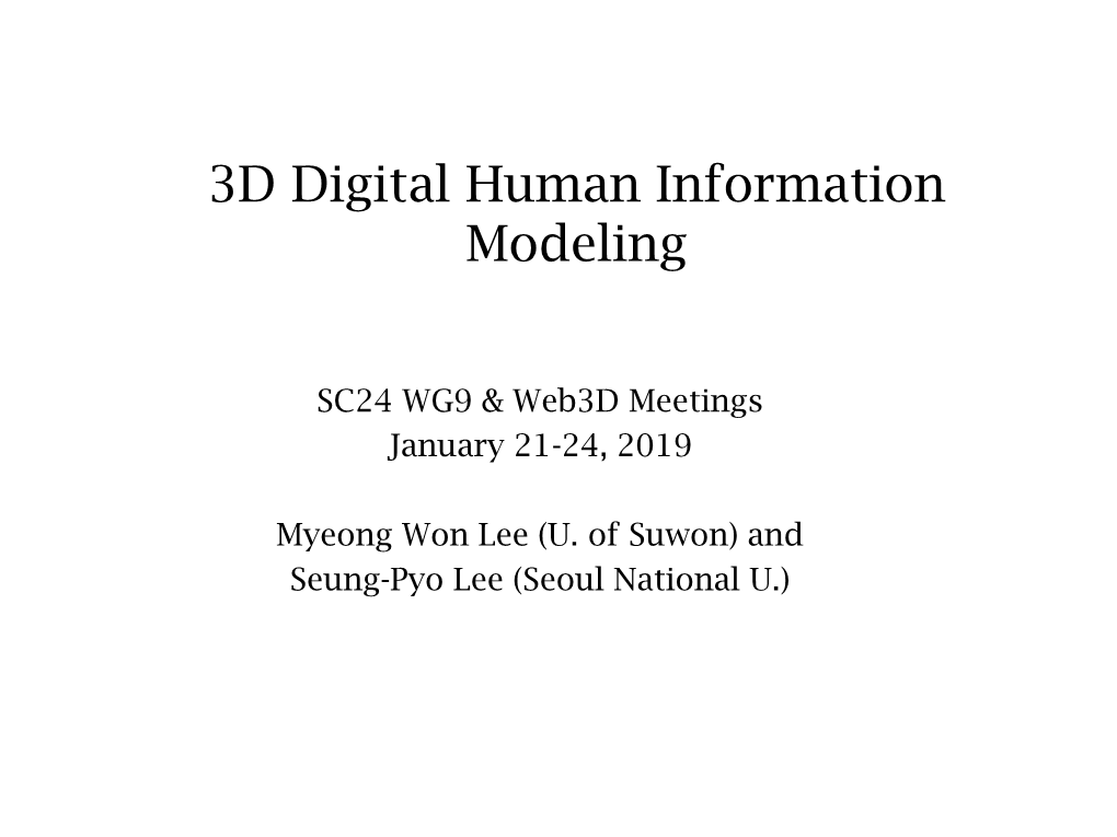 Digital Human Information Modeling