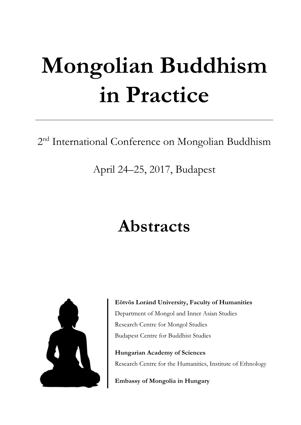 Mongolian Buddhism in Practice