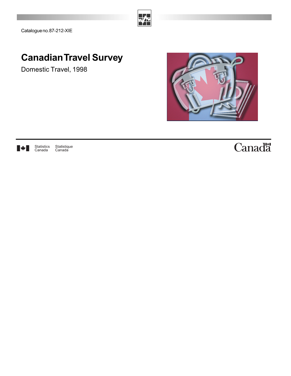 Canadian Travel Survey Domestic Travel, 1998