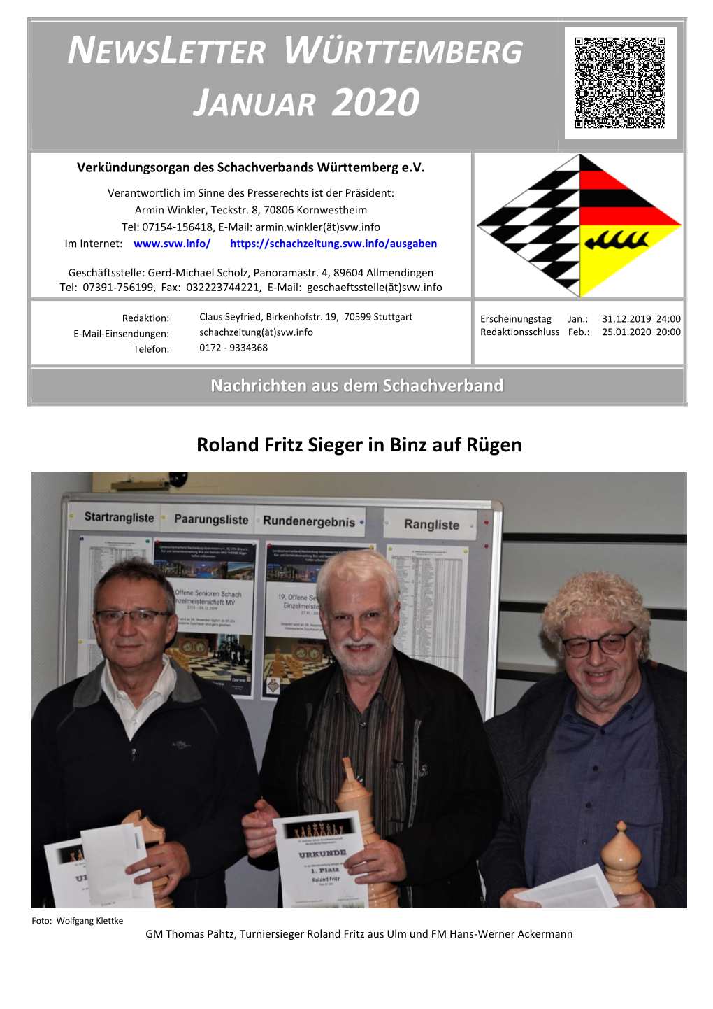 Newsletter Württemberg Januar 2020