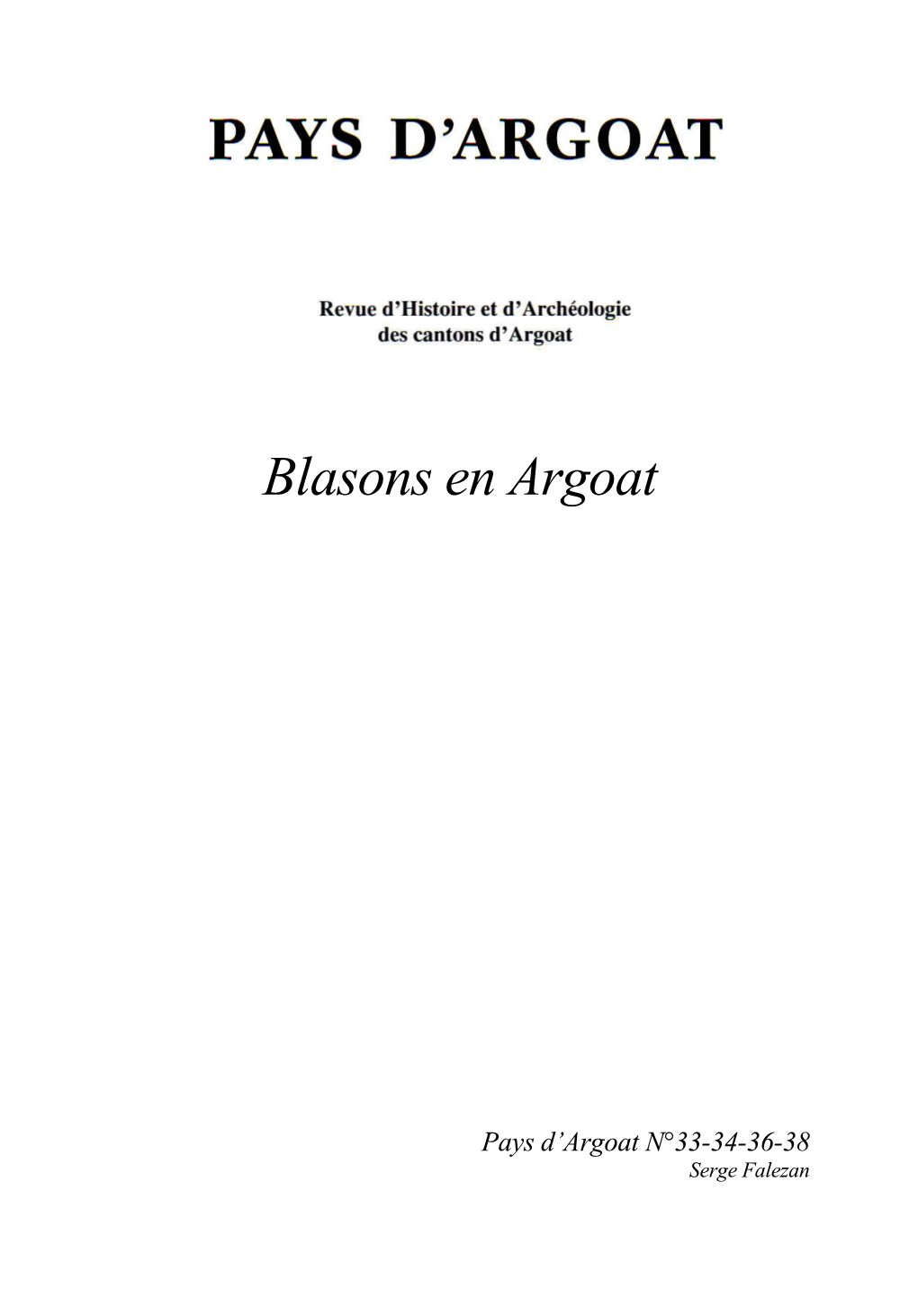 Blasons En Argoat