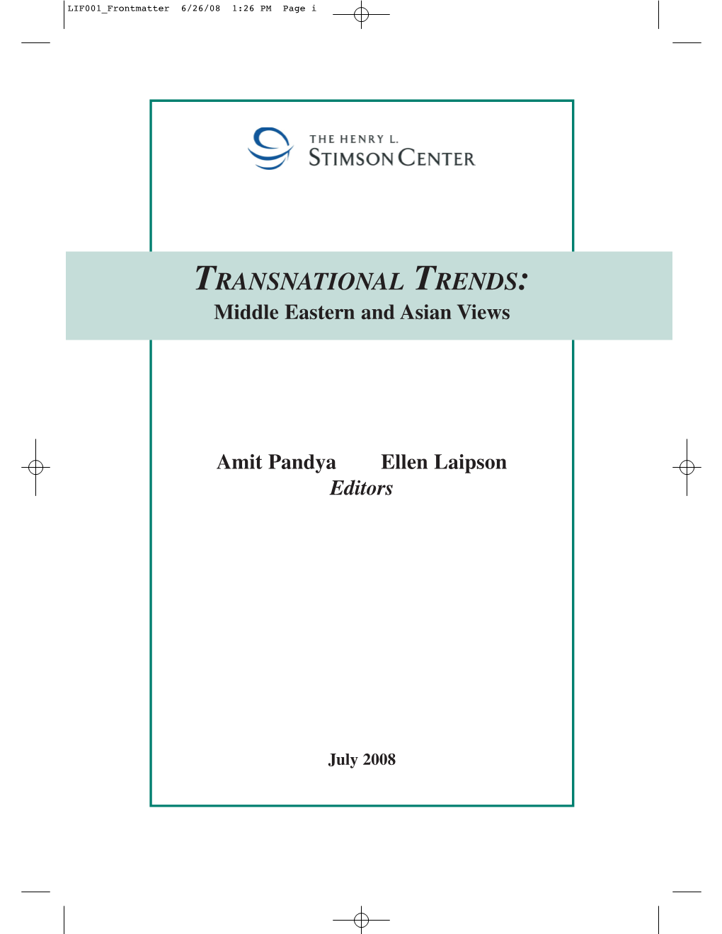 TRANSNATIONAL TRENDS: Middle Eastern and Asian Views