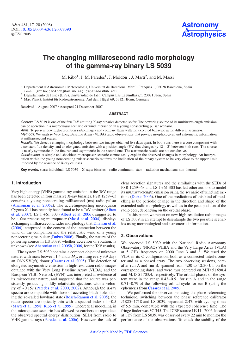 The Changing Milliarcsecond Radio Morphology of the Gamma-Ray Binary LS 5039