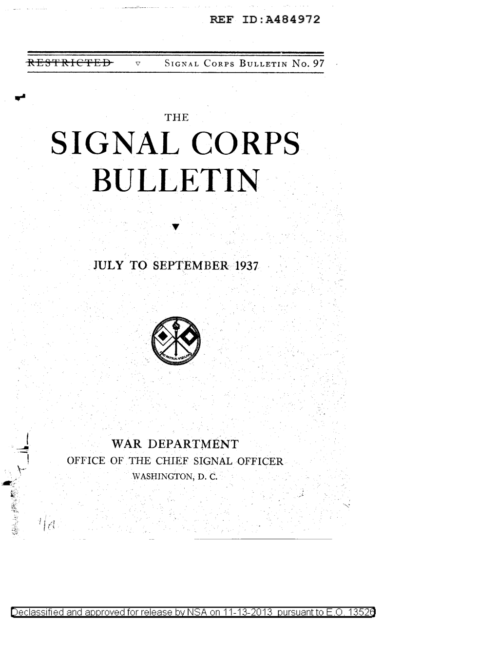 The Signal Corps Bulletin No. 97