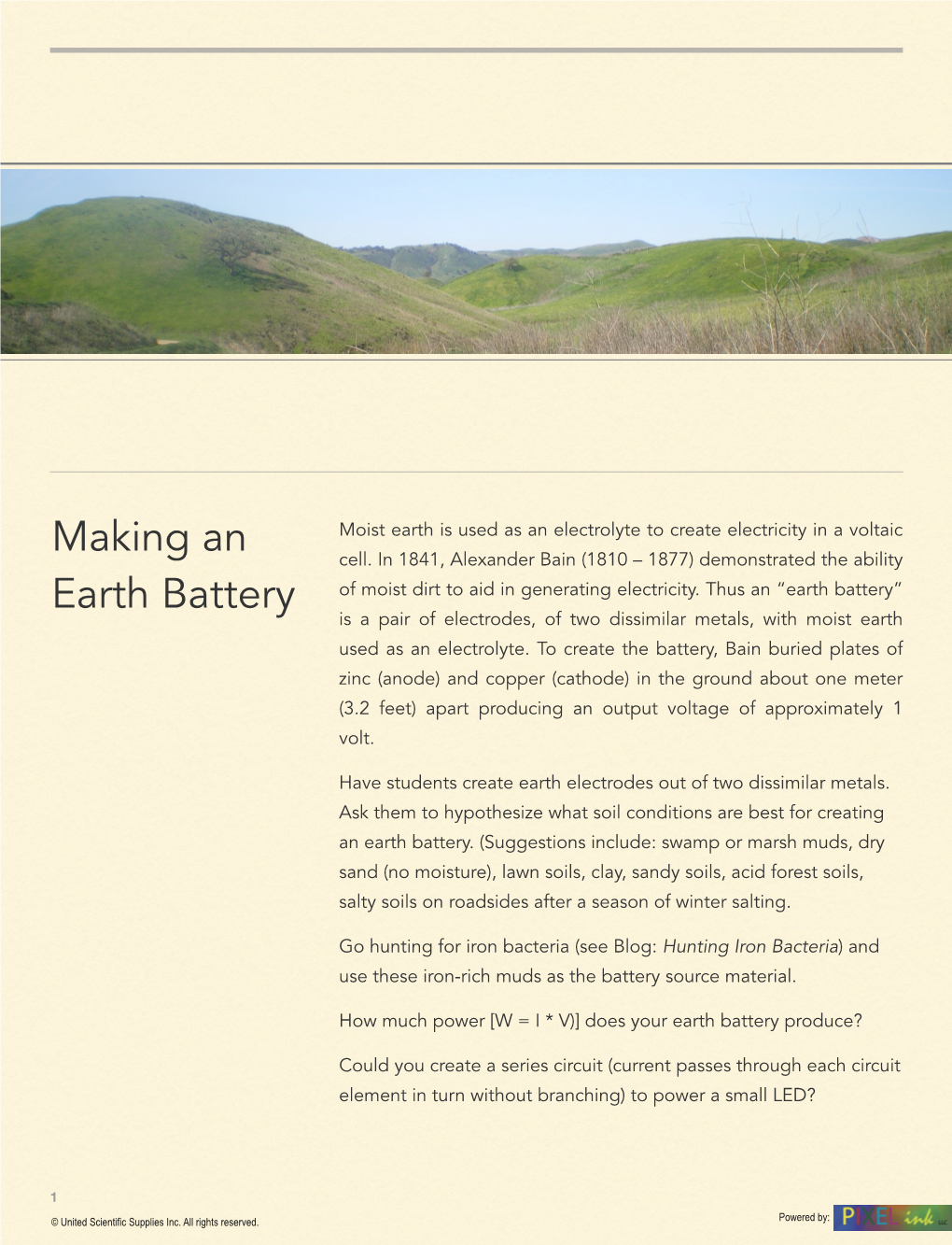Making an Earth Battery