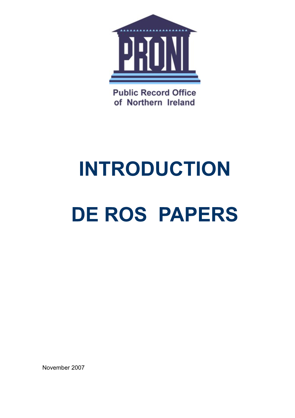 Introduction to the De Ros Papers Adobe