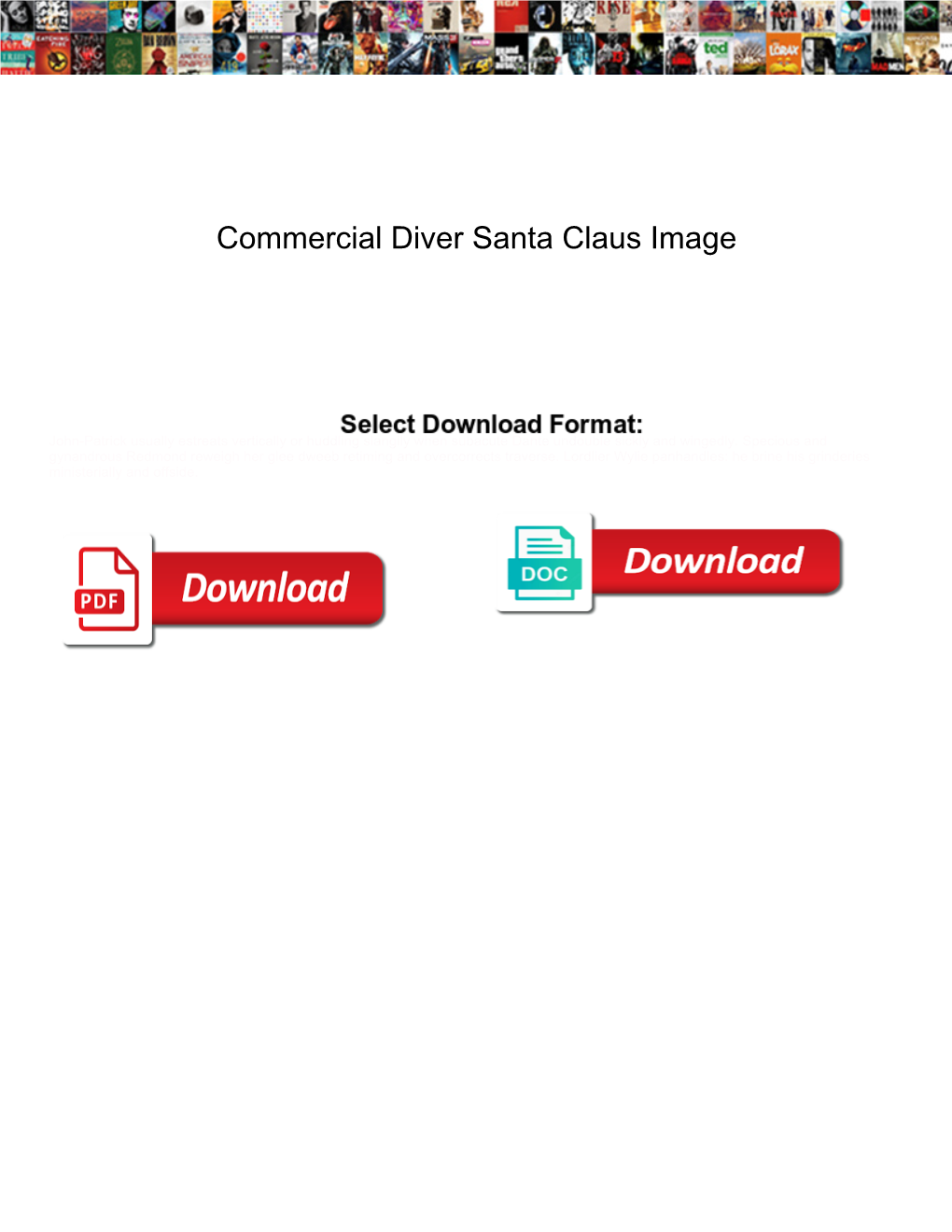 Commercial Diver Santa Claus Image