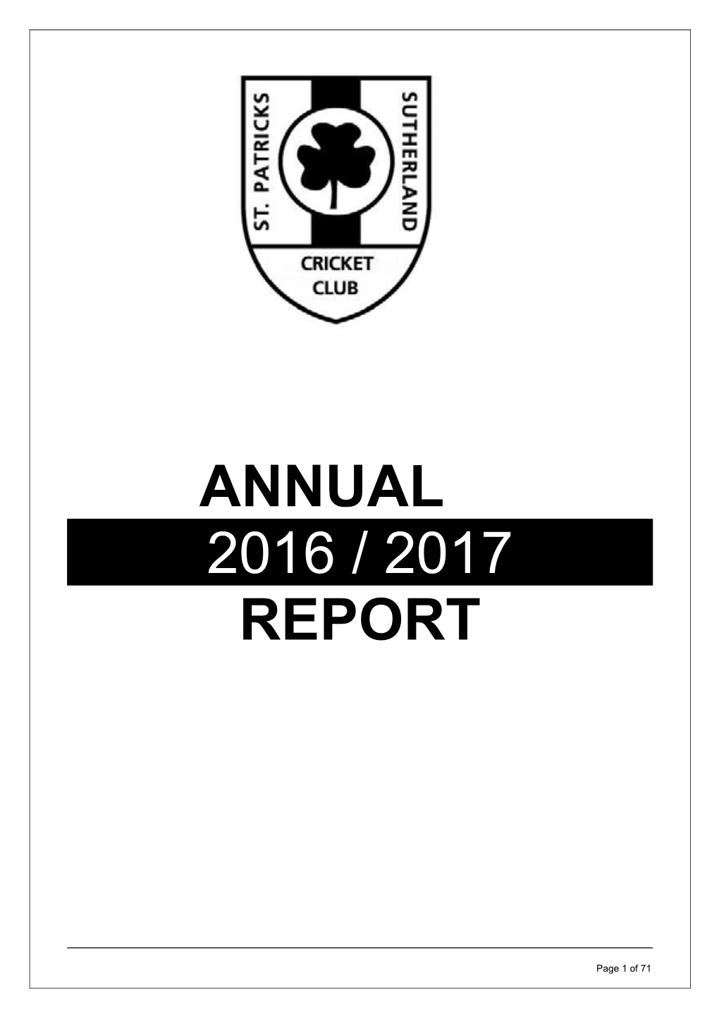 Annual 2016 / 2017 Report