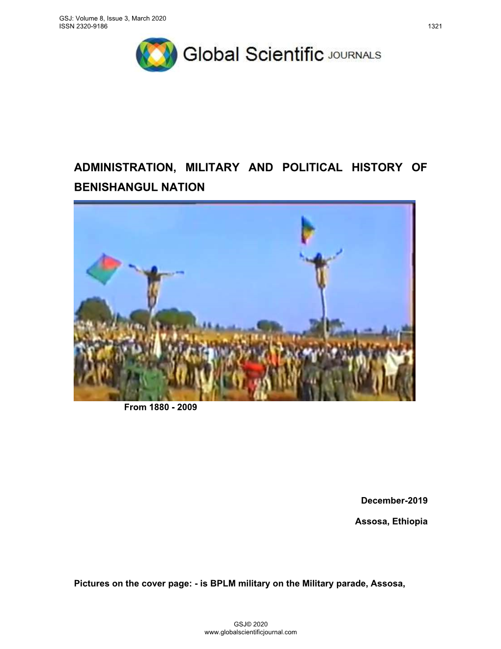 Administration, Military and Political History of Benishangul Nation