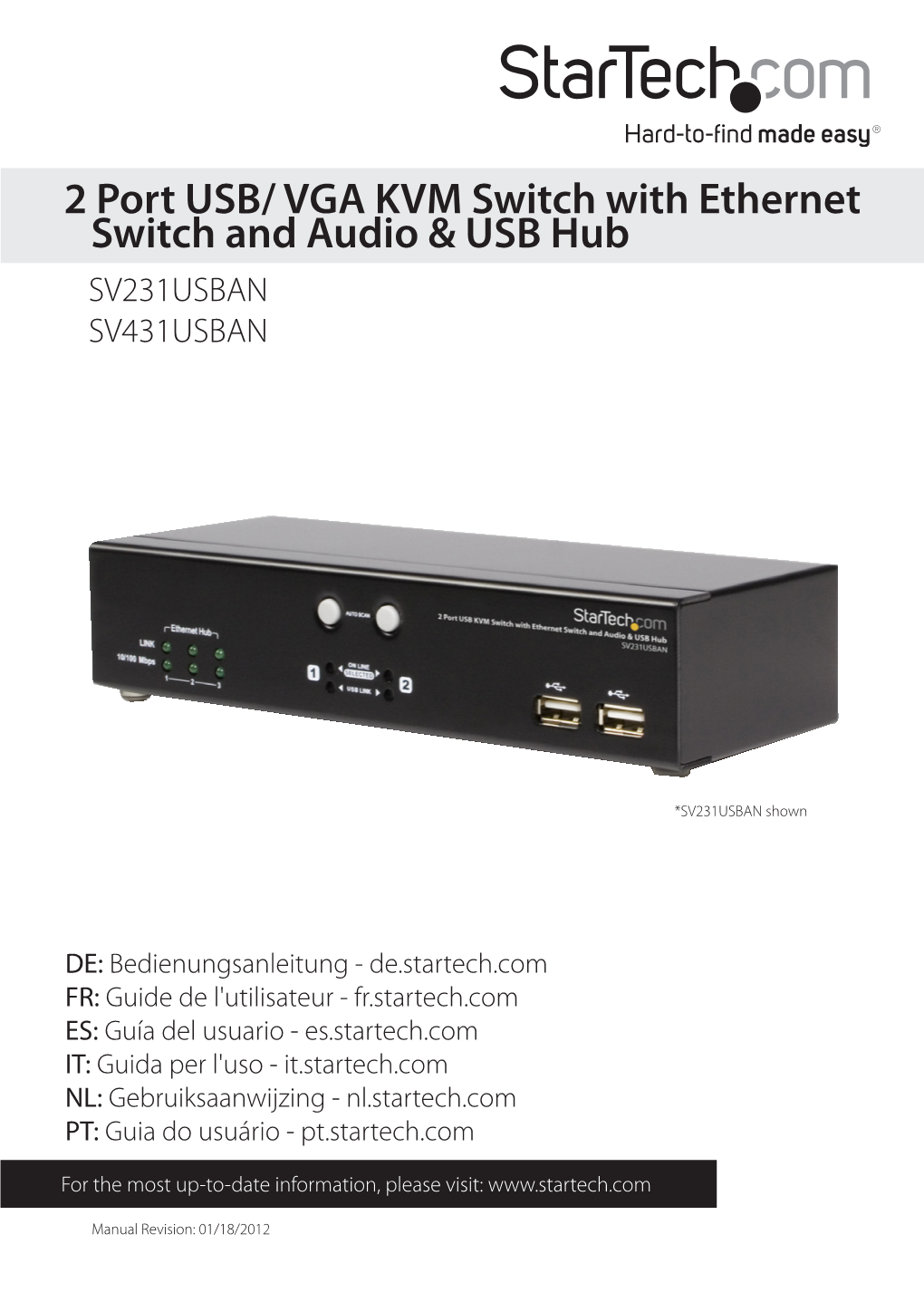 VGA KVM Switch with Ethernet Switch and Audio & USB