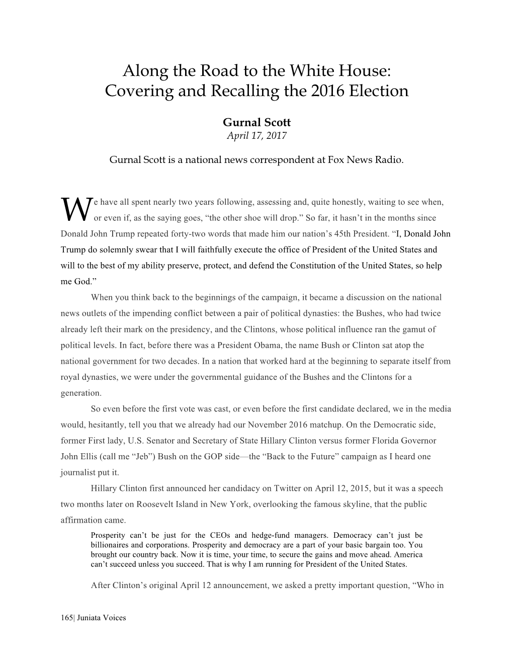 Covering and Recalling the 2016 Election