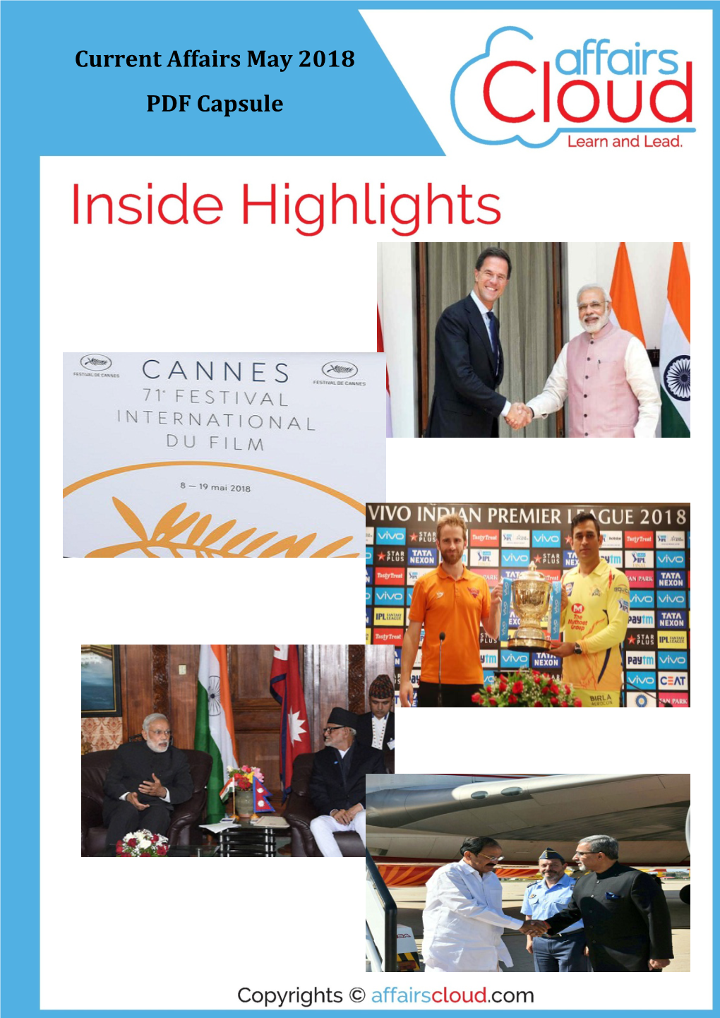 Current Affairs May 2018 PDF Capsule