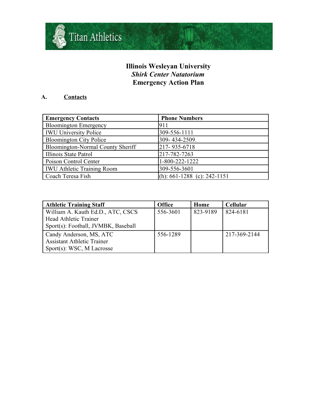 Emergency Action Plan s1