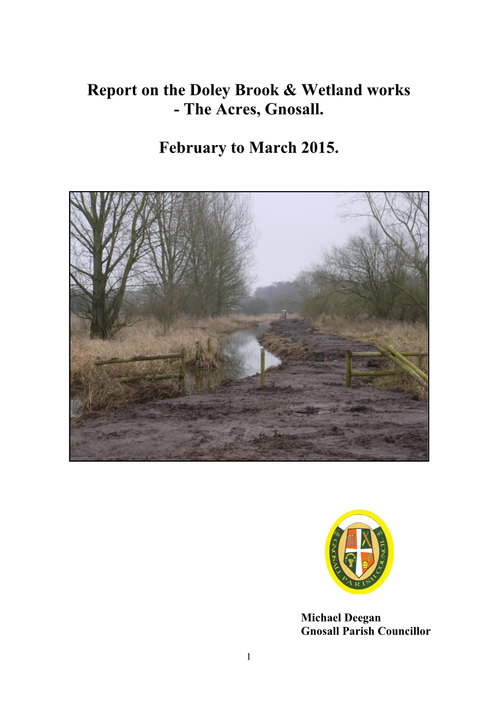 Report on the Doley Brook & Wetland Works