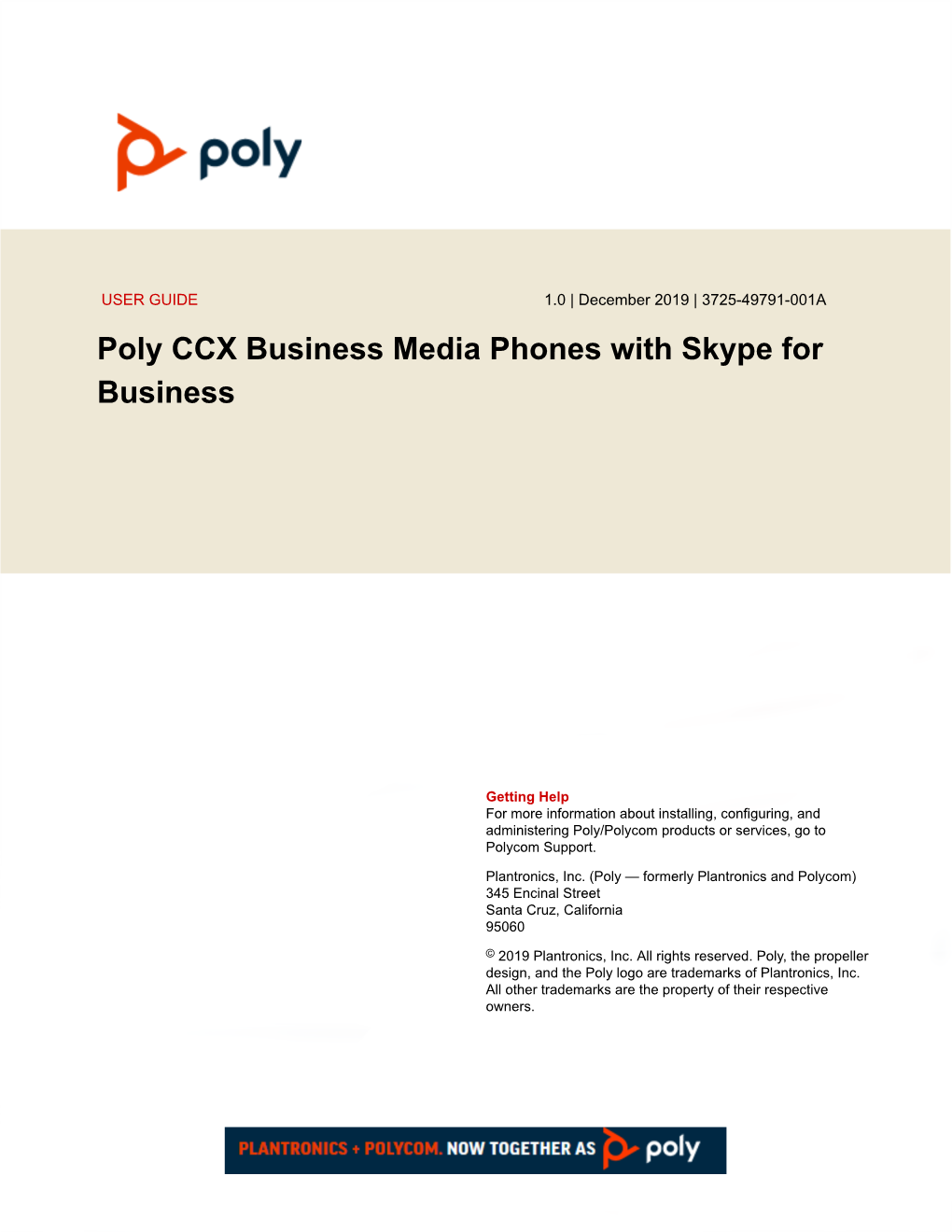 Poly CCX Business Media Phones with Skype for Business