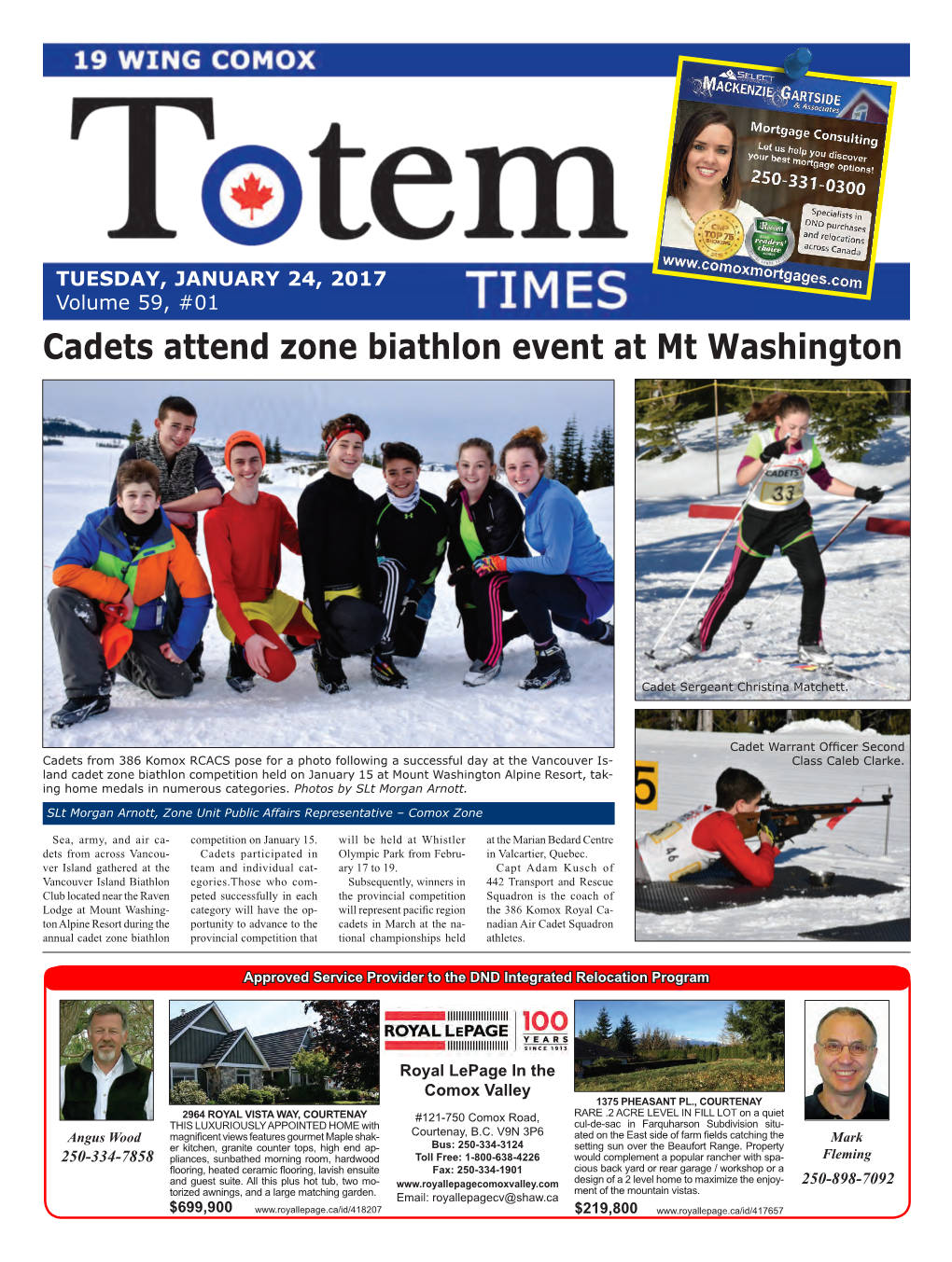 Cadets Attend Zone Biathlon Event at Mt Washington