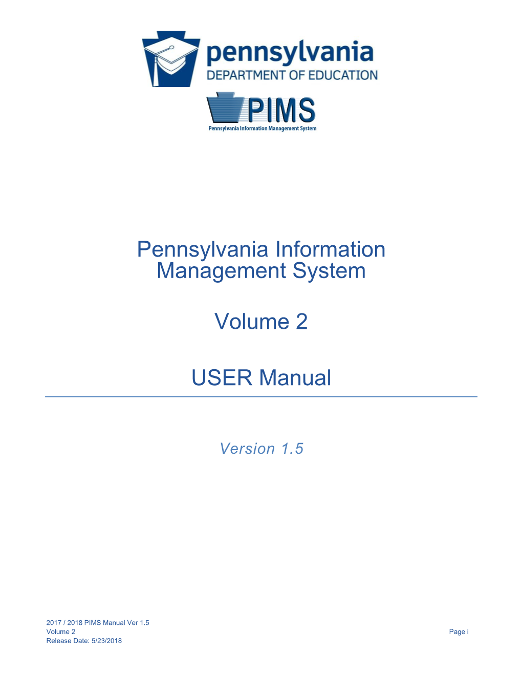 \PIMS Manual Volume 2 2017-18