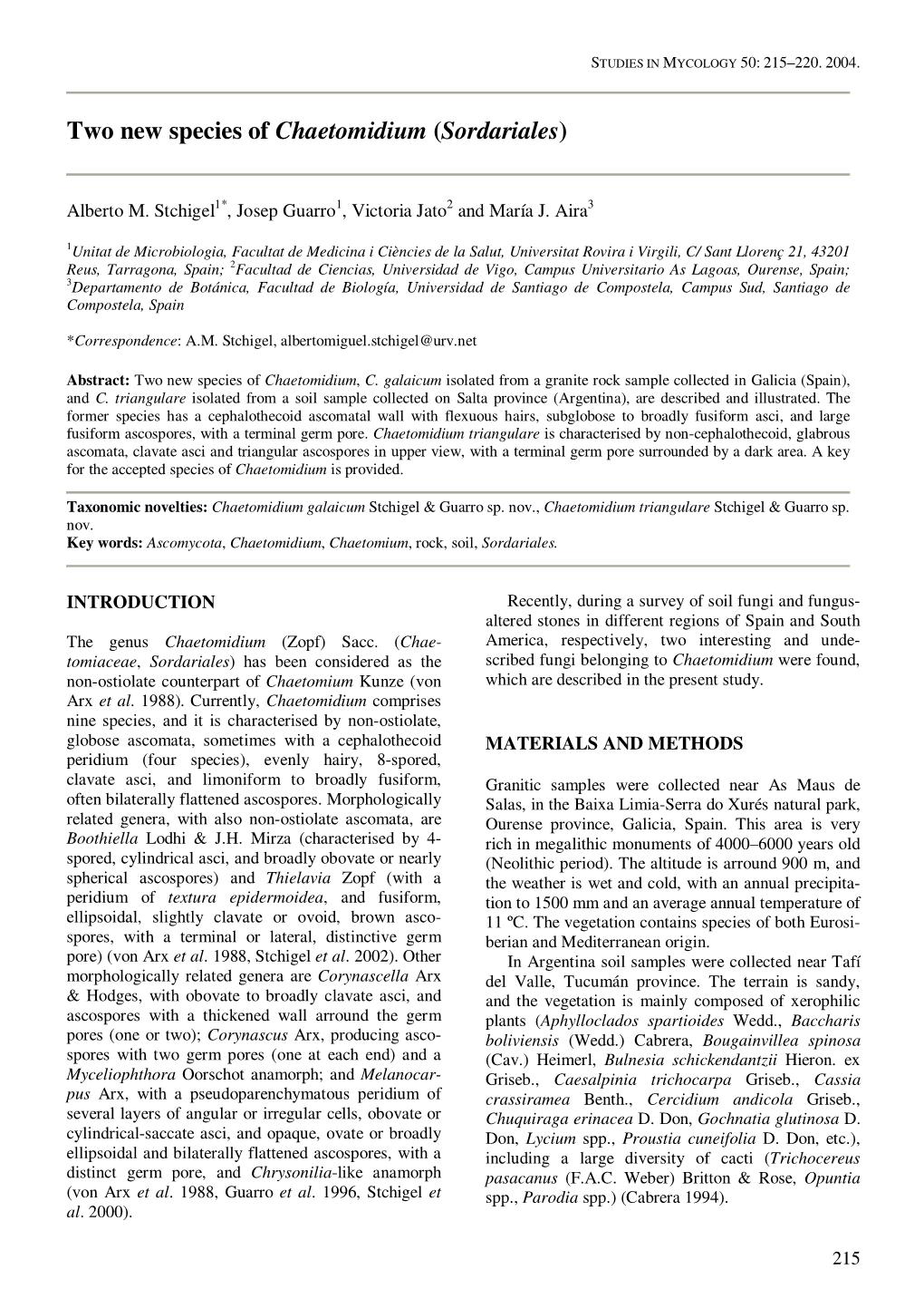 Two New Species of Chaetomidium (Sordariales)