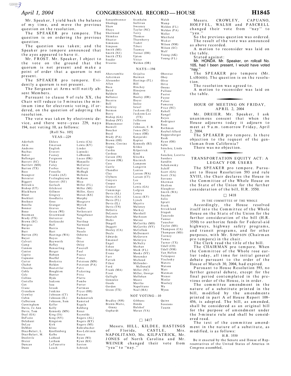 Congressional Record—House H1845