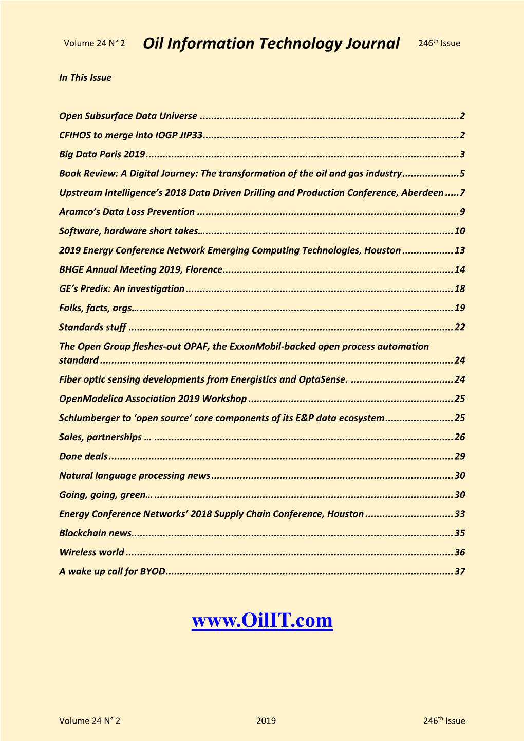 Oil Information Technology Journal 246Th Issue