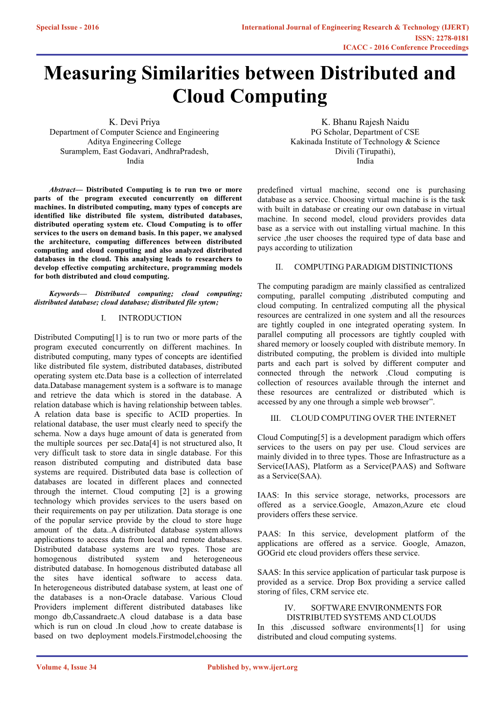 Measuring Similarities Between Distributed and Cloud Computing