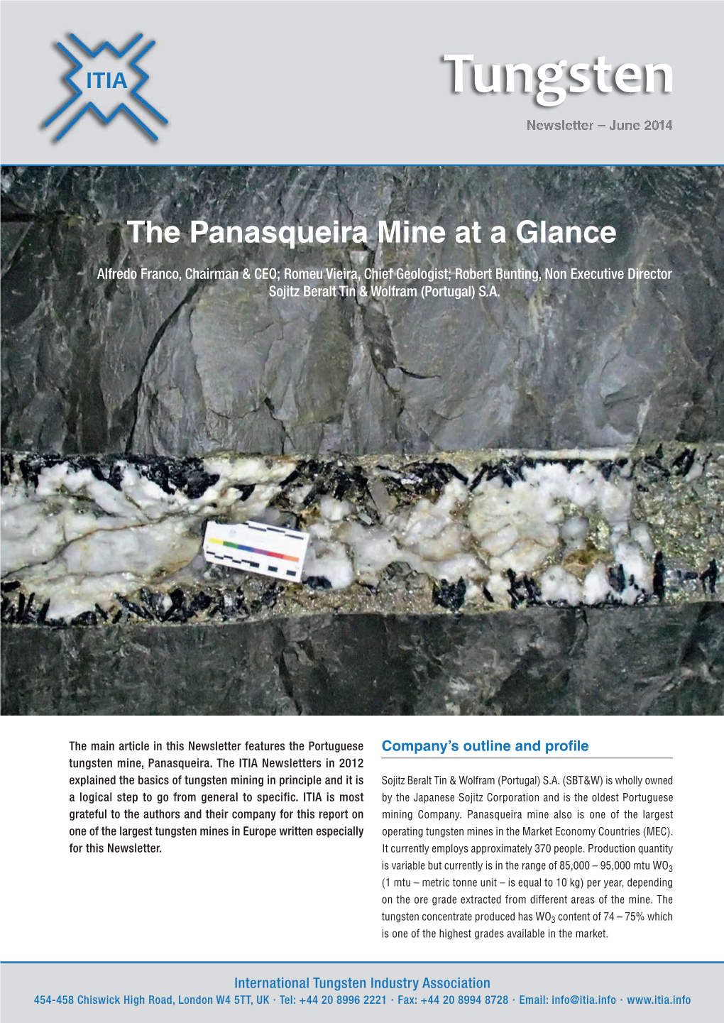 The Panasqueira Mine at a Glance