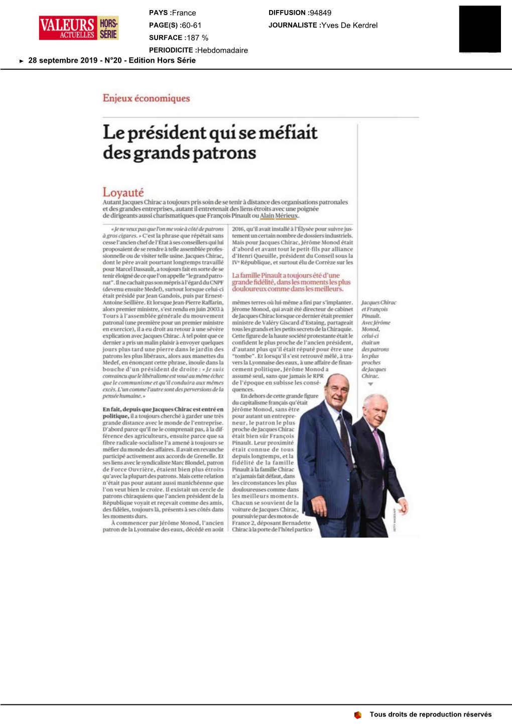 Le Président Qui Se Méfiait Des Grands Patrons