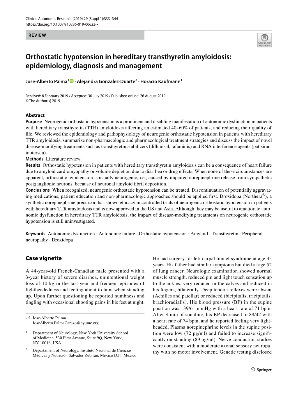 Orthostatic Hypotension in Hereditary Transthyretin Amyloidosis: Epidemiology, Diagnosis and Management