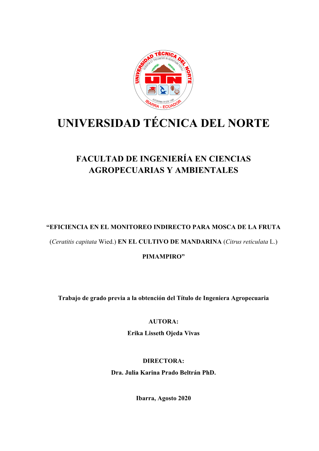 Facultad De Ingeniería En Ciencias Agropecuarias Y Ambientales