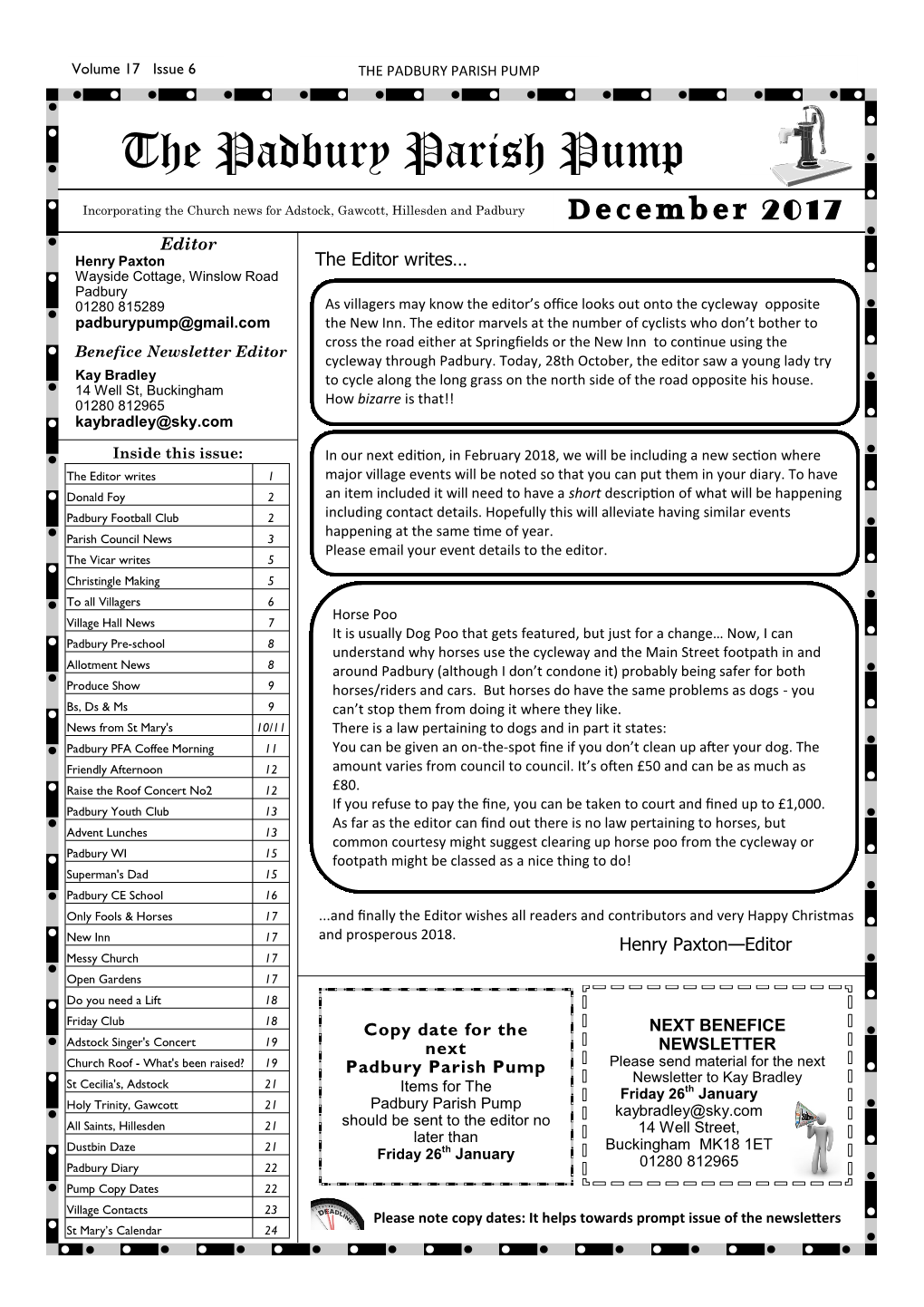 The Padbury Parish Pump Page 1