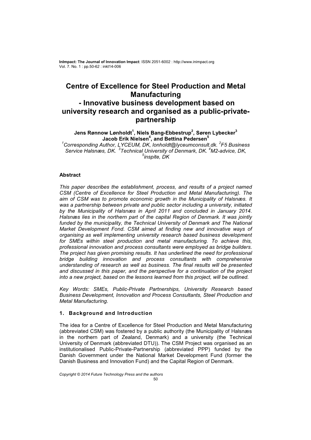 Centre of Excellence for Steel Production and Metal Manufacturing