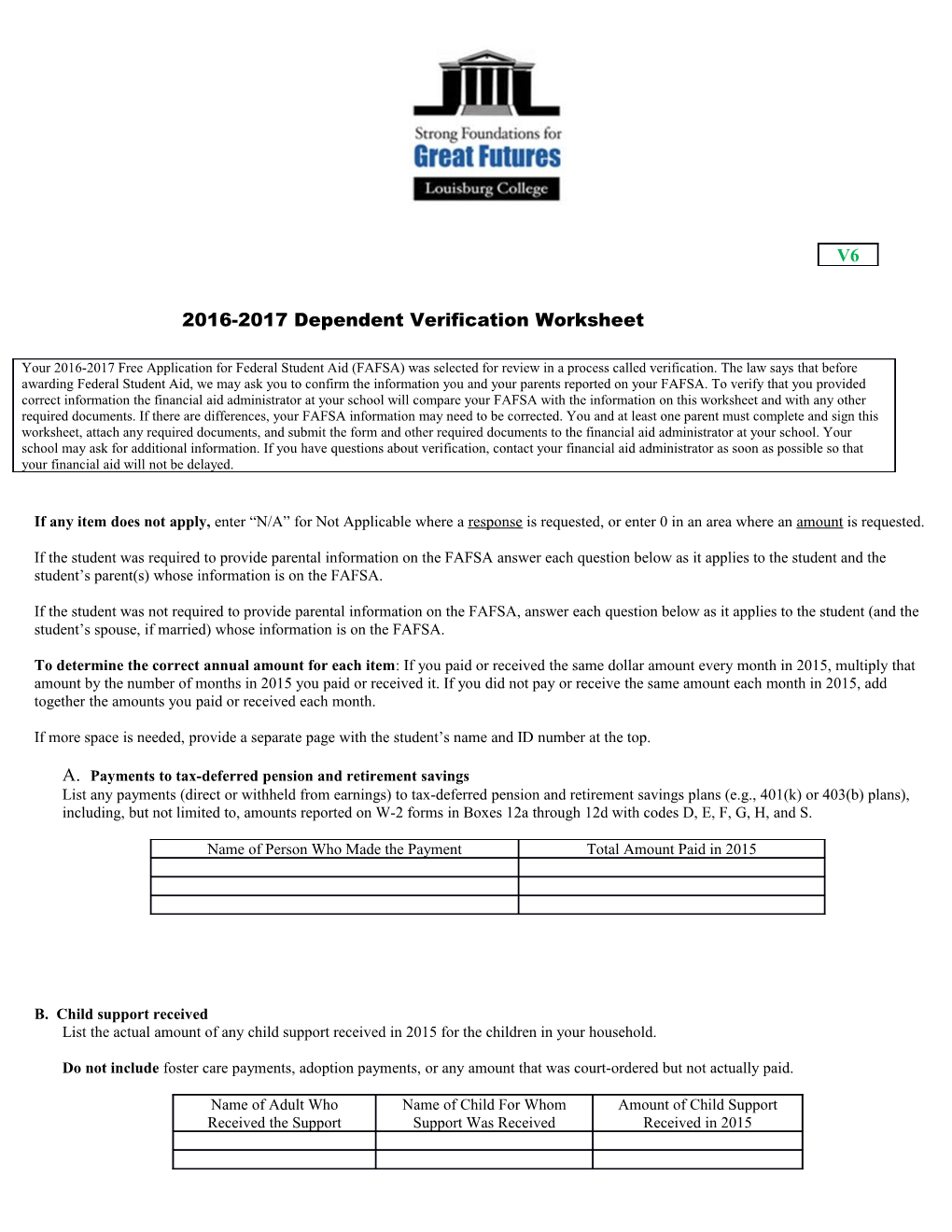 2016-2017 Dependent Verification Worksheet s1