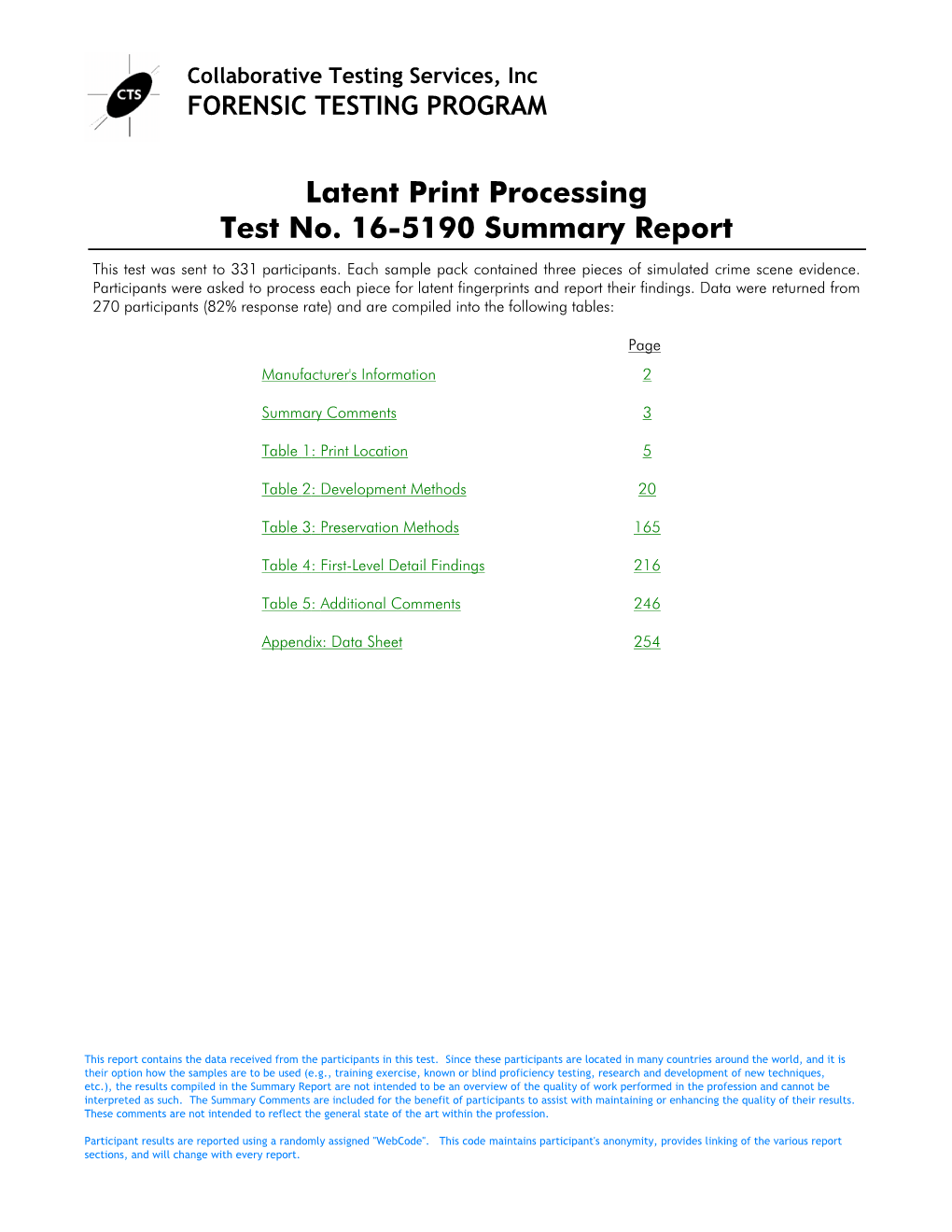 16-5190 Latent Print Processing