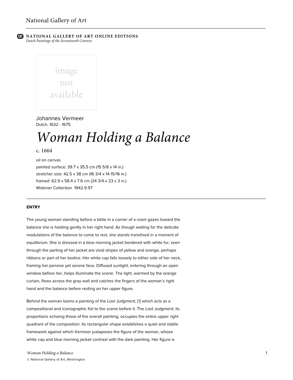 Woman Holding a Balance C