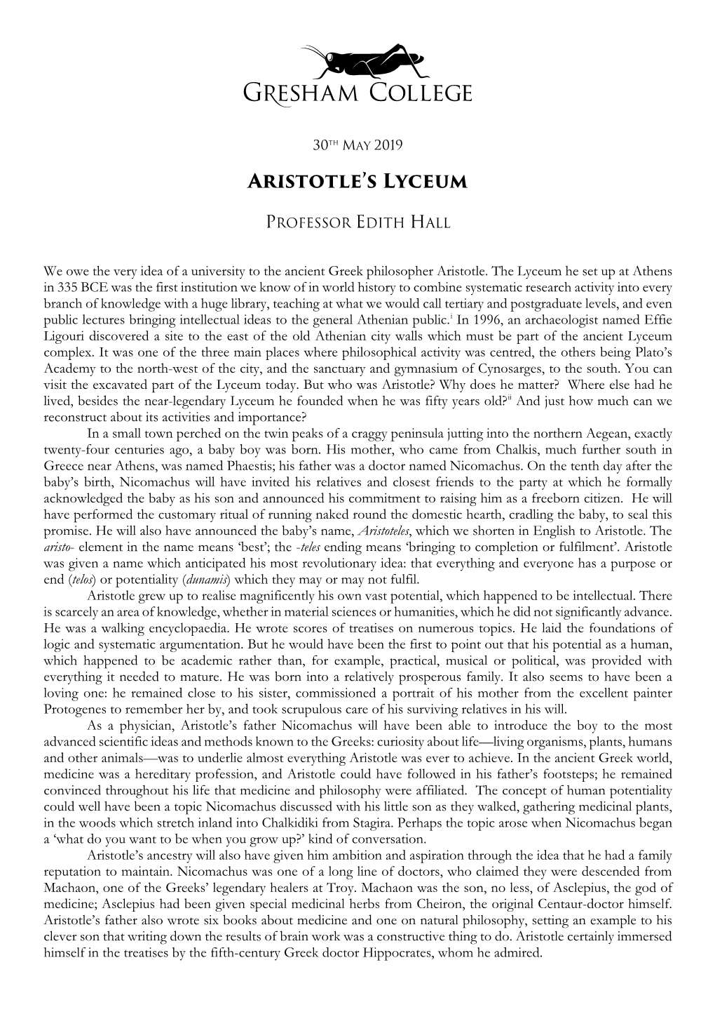 Aristotle's Lyceum