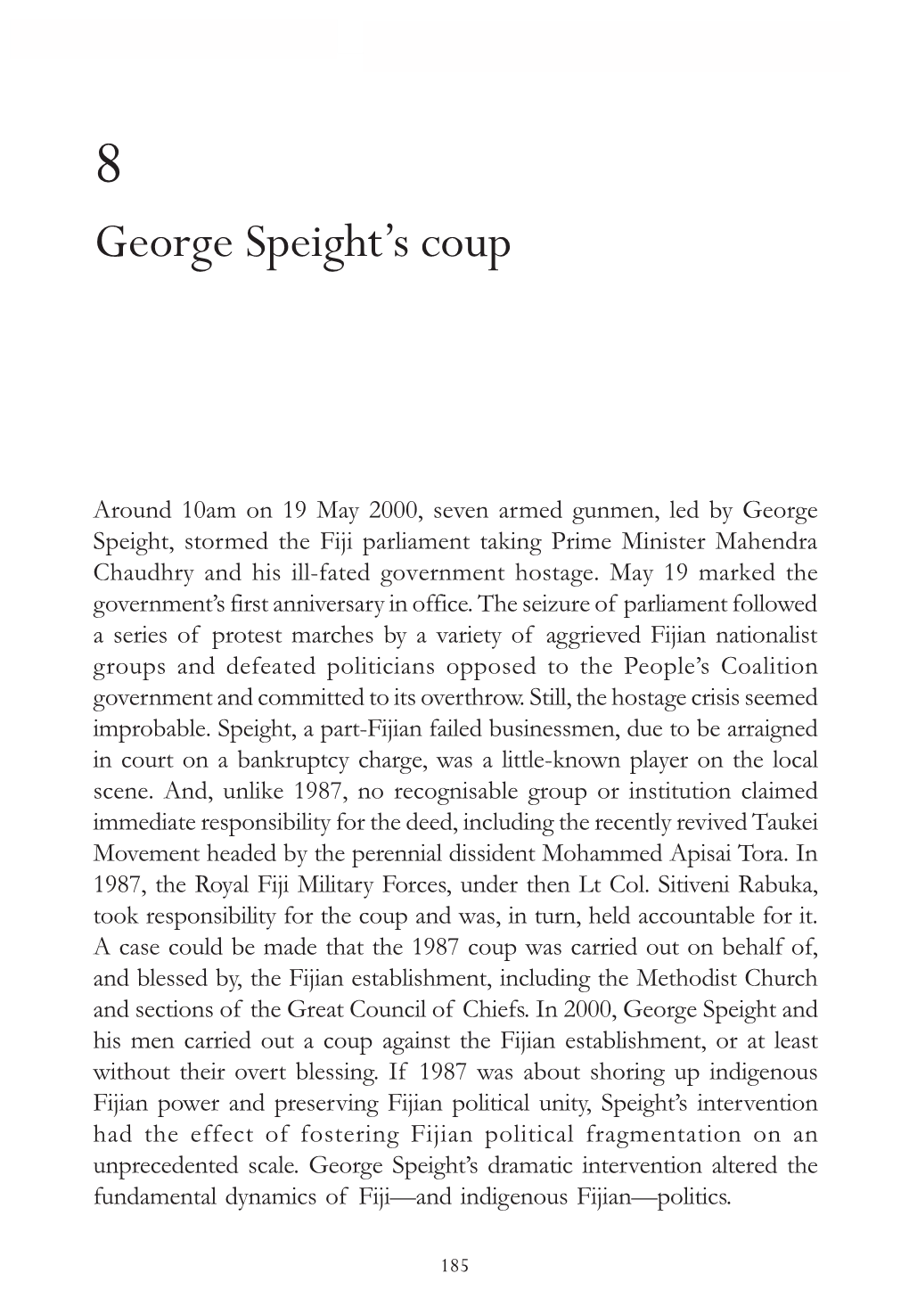 George Speight's Coup