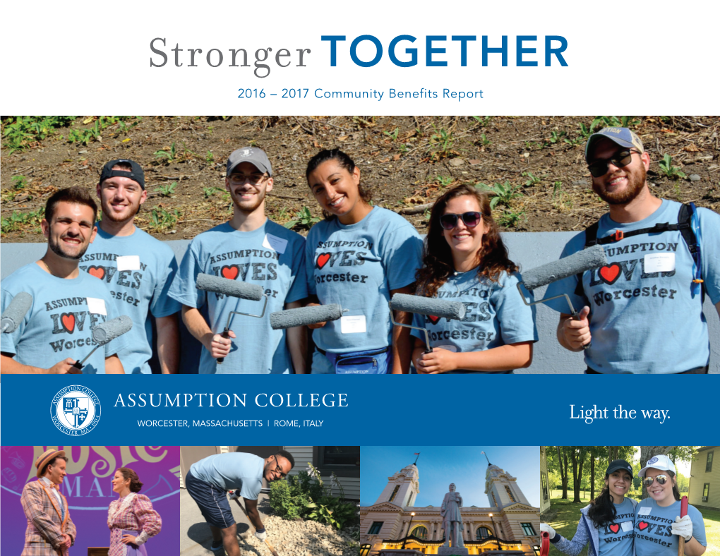 Stronger TOGETHER 2016 – 2017 Community Benefits Report