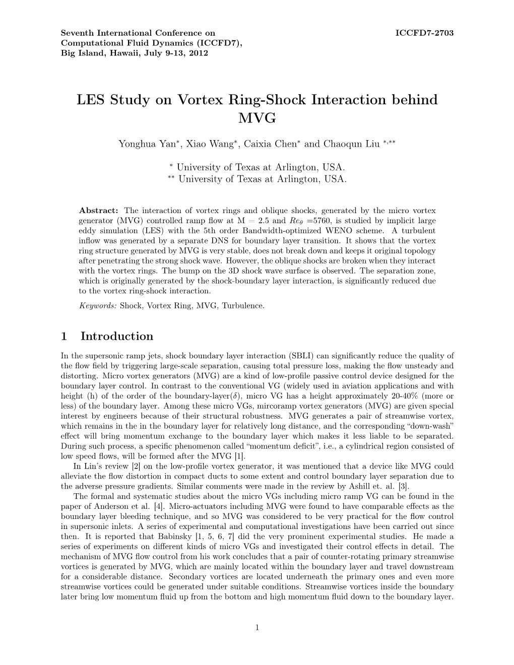 LES Study on Vortex Ring-Shock Interaction Behind MVG
