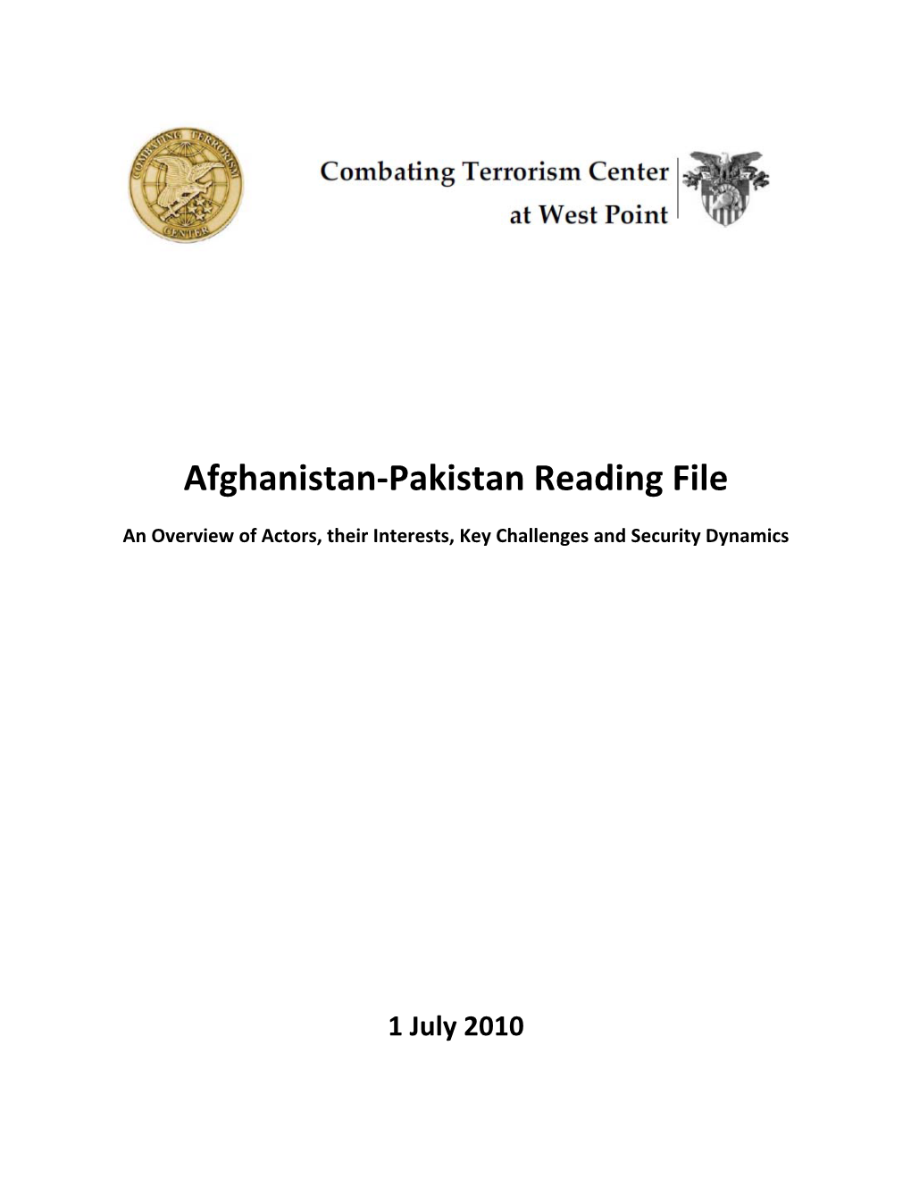 Afghanistan-Pakistan Reading File