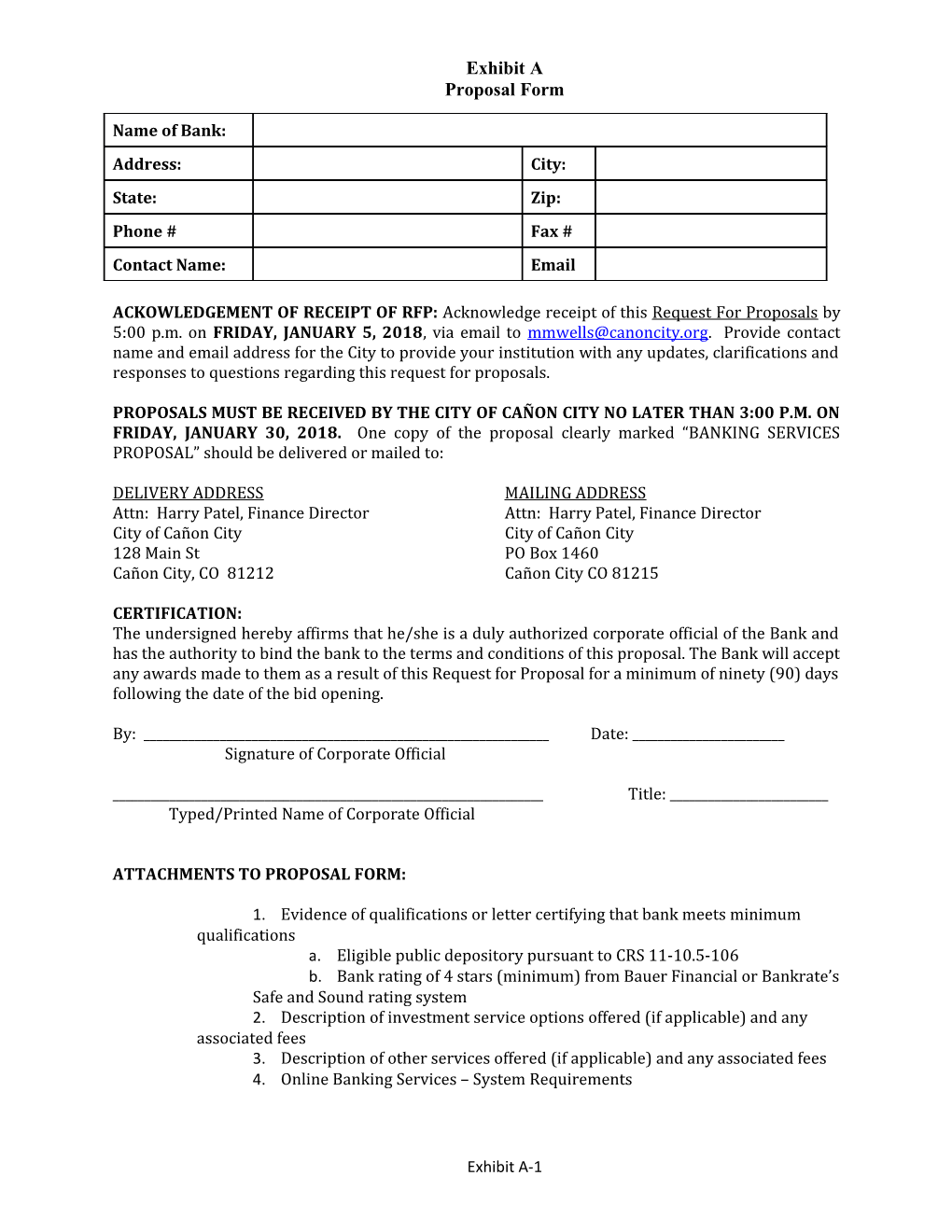 Proposal Form