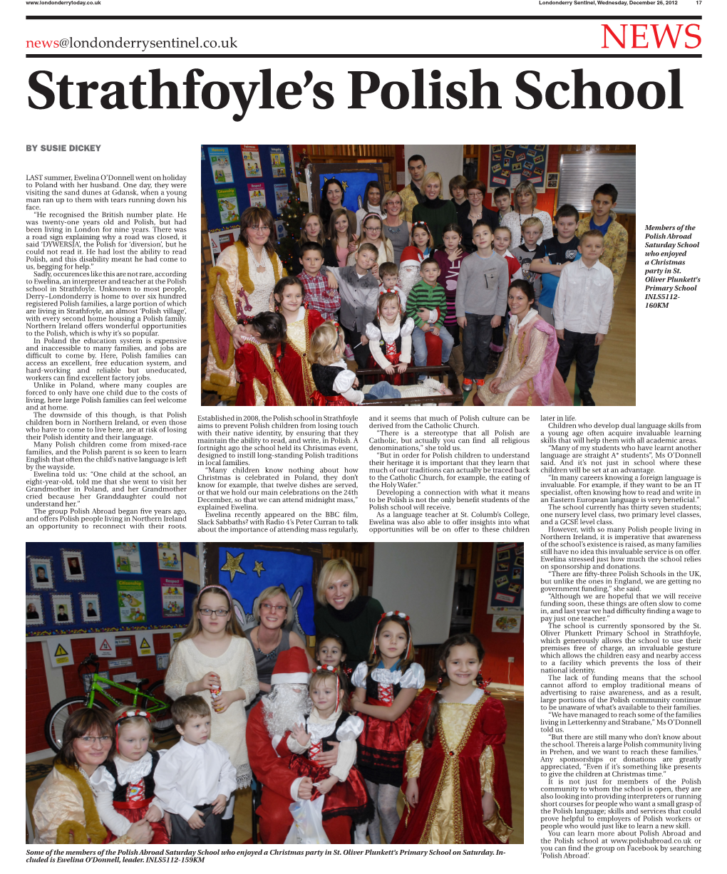 Strathfoyle's Polish School