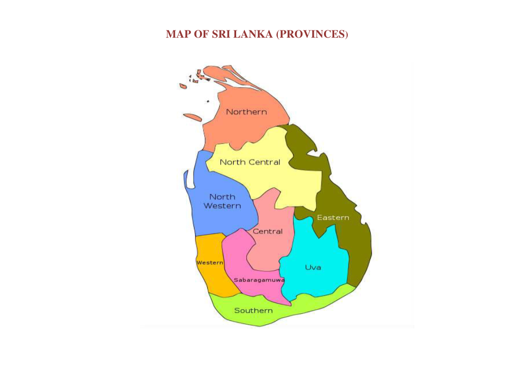 Flags Map of Sri Lanka (Provinces)