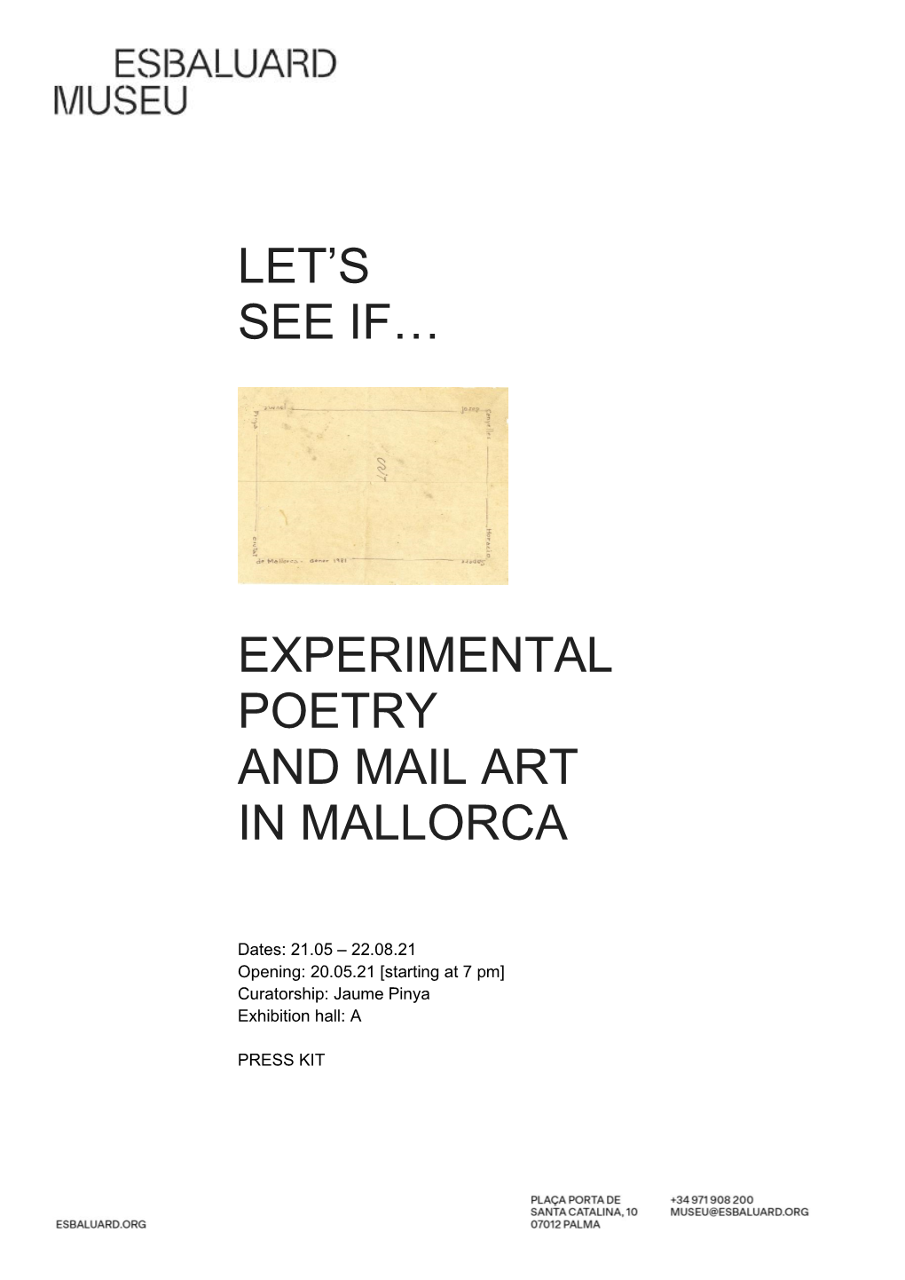 Let's See If… Experimental Poetry and Mail