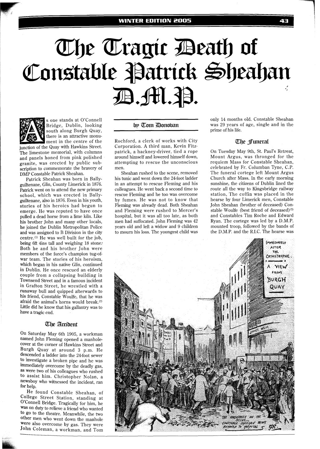 The Tragic Death of Constable Patrick Sheahan D.M.P