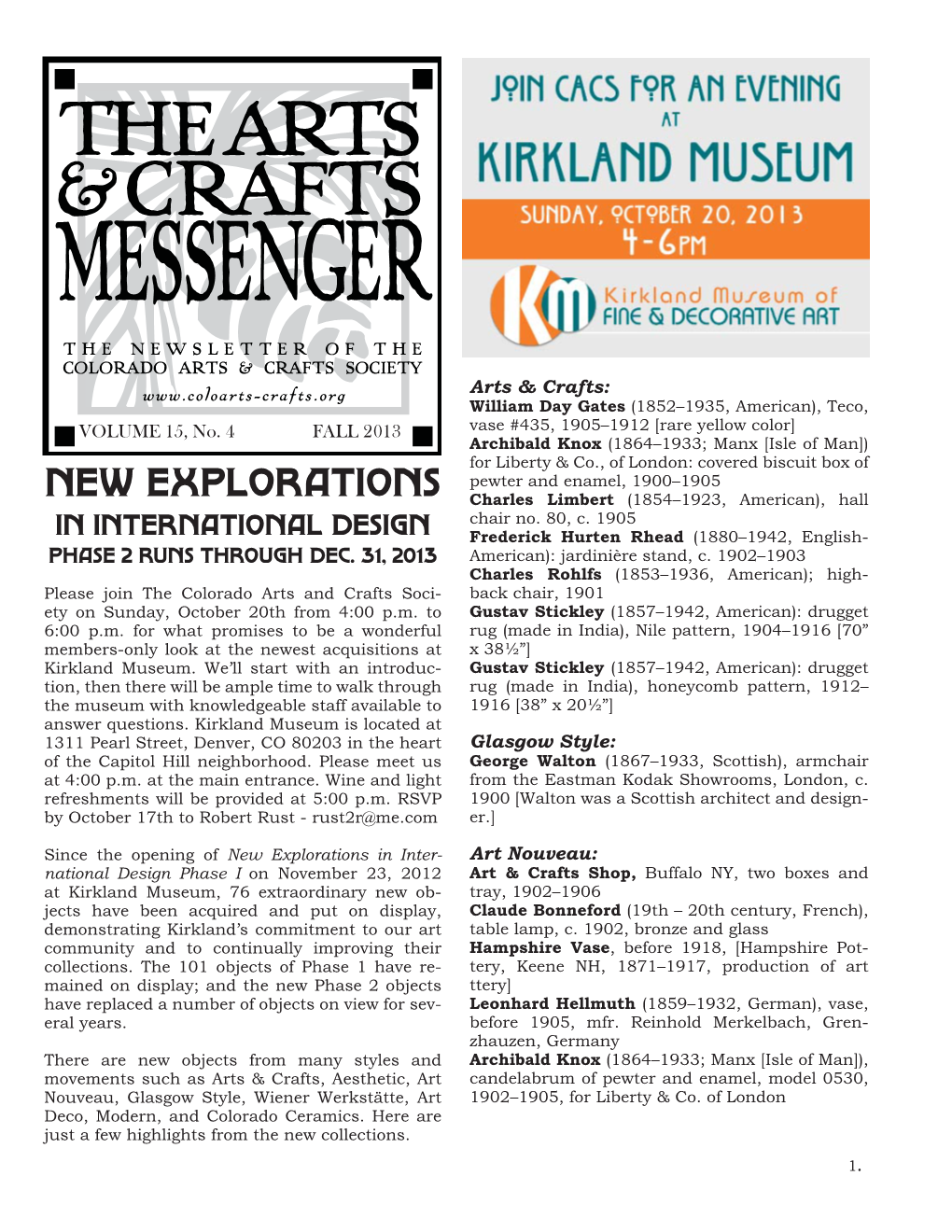 2013 Fall Newsletter